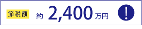 節税額2400万円