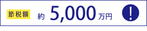 節税額5000万円